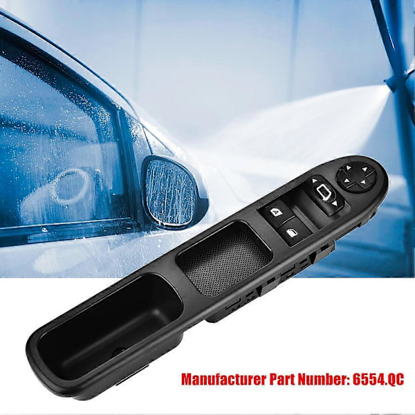 Huvudströmbrytare Fönsterhiss Reglerknapp Vänster Fram för Peugeot Citroen 6554.QC