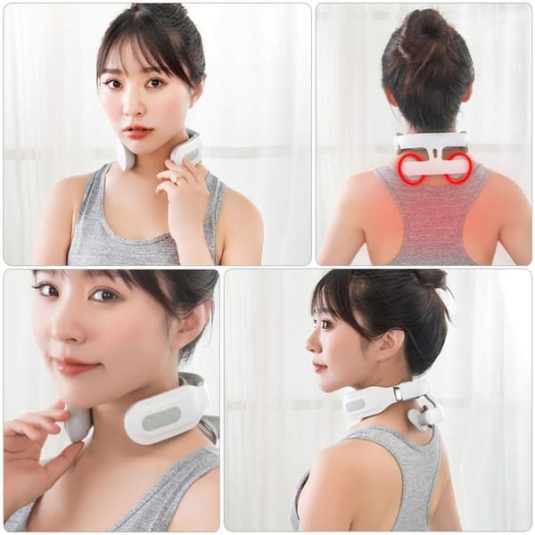 Nackmassager, Cervikal Ryggmassager, Pulsvärmeterapi, Smart Multifunktionell Avslappnande Nackmassager