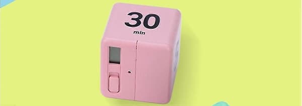 1 stk. Køkken Timer Elektronisk Kubisk Timer Nedtælling Køkken Cube Stilfuld (pink)