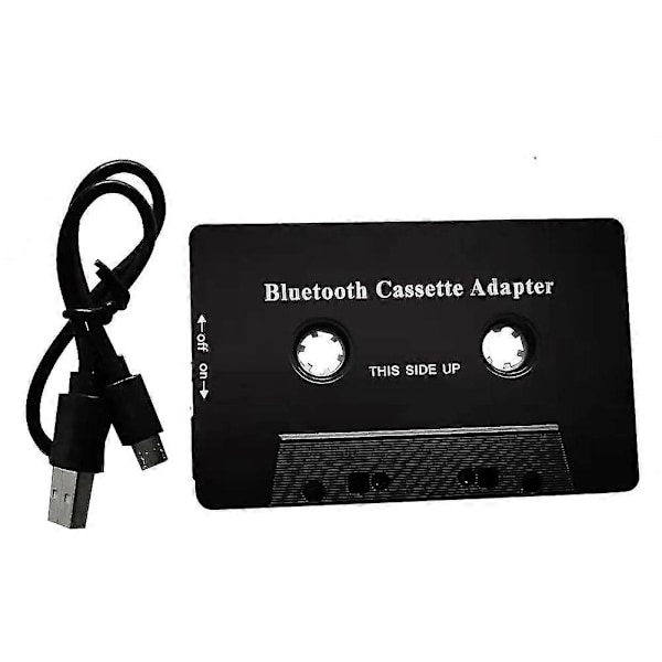 Universal Kassette Bluetooth 5.0 Audio Bil Tape Aux Stereo Adapter med Mikrofon kompatibel med Telefon MP3 AUX Kabel