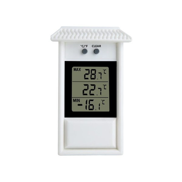 Trädgårdstermometer, inomhus- och utomhustermometer, kylskåpstermometer, digital växthustermometer, digital termometer med min-max