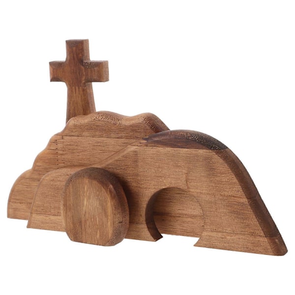 1 Set av Den Tomma Graven Påskscen och Kors Påskdekorationer Påsk Uppståndelse Scen Ornament