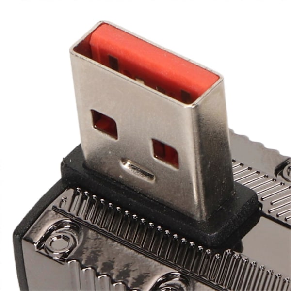 Høyre Vinkel USB Hann til Type C Hunn Adapter 120W Opptil 10Gbps Sink Legering Skall 3.1 USB A til C OTG Adapter