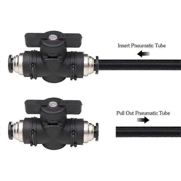 8mm Push Connect Kuleventil 8mm Luftstrømskontrollventil Hurtigkoblingsventil Rørfittings 3 Stk