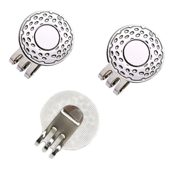 Ny Golf Hattklämma Golfmärke 25mm Rund Mynt Silver Bollpositionsmarkör med Magnet