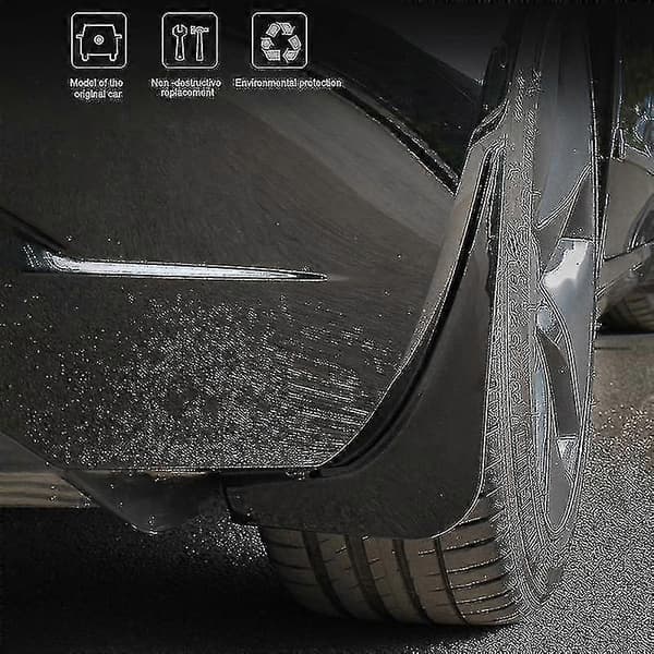 4 stk. Mudflap Stænklapper til Tesla Model 3 Ingen Boring Bil For- og Baghjuls Skærm