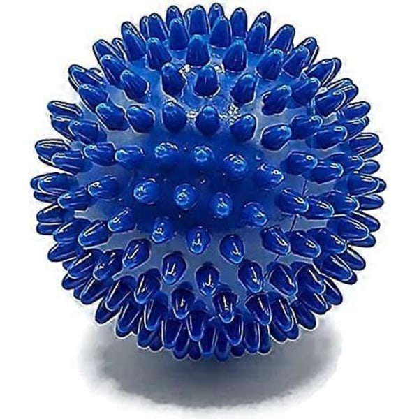 Pigget Massagebold, Fod/Helkrops Pigget Opstrammende Bold, Triggerpunkter, Fitnesscenter, Yoga, Pilates, Stress, Zoneterapi, Myofascial Terapi Blå)