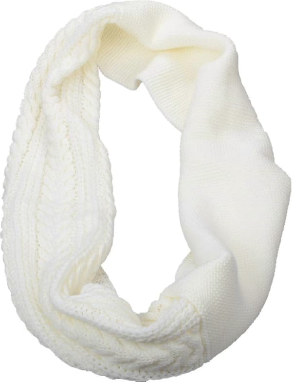 Dame Tyk Ribstrikket Vinter Infinity Circle Loop Halstørklæde Premium Crochet White