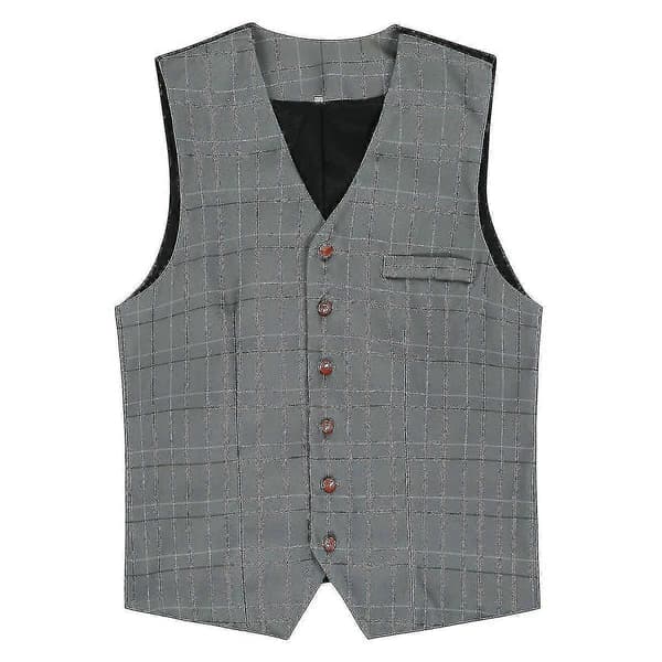 Herre V-halsternet Vest Slim Klassisk Vest