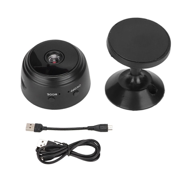Sisätilojen valvontakamera 1080P Nightshot Mini-koko Laaja katselukulma Videotallennus WiFi-valvontakamera