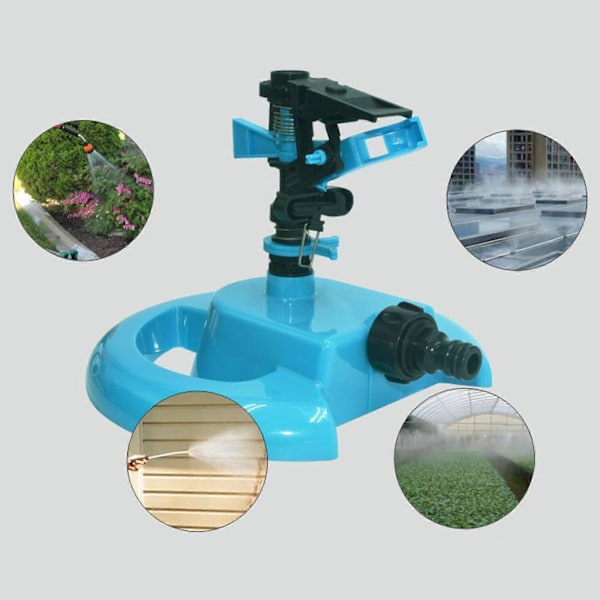 Sprinklerdyser 360 Graders Automatisk Roterende Vannspray Hage Plen Automatisk Sprinkler Vanning Vanningsutstyr grå