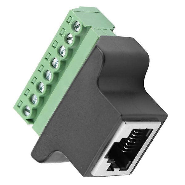 Ethernet RJ45 Hunn Til Skrue Terminal 8 Pin CCTV Digital DVR Adapter Kobling