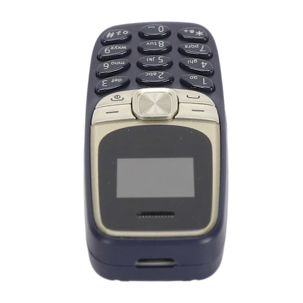 Minste Mobiltelefon Bluetooth Dialer Dual SIM-kort GSM 2G Ulåst Mini Mobiltelefon for Barn Studenter Blå