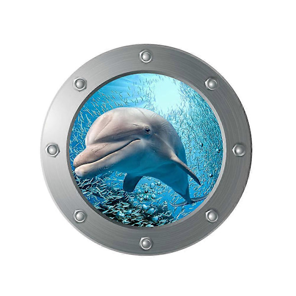 Delfin 3D Klistermærker Ubåd Vindue Dekorative Klistermærker til Babyværelse Stue Soveværelse