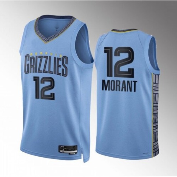 Grizzlies Ja Morant 12 Baskettröja Aldult Boys Sport Uniform 2XL