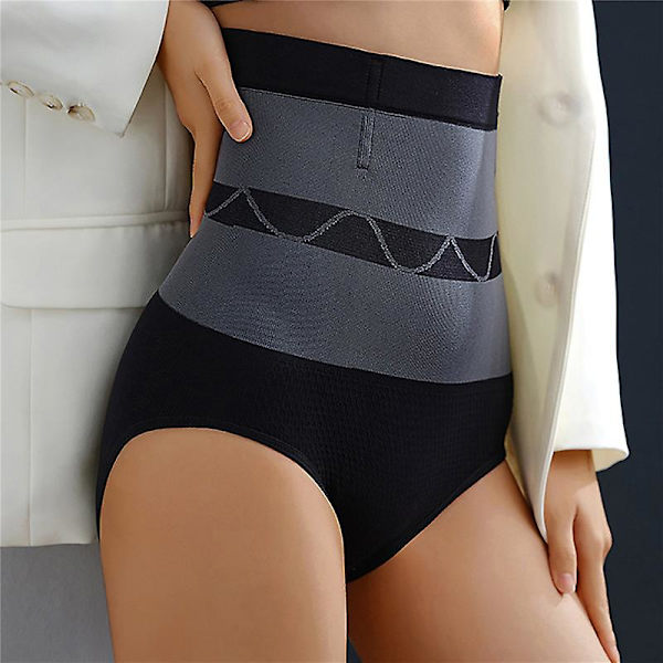 Kvinnor Formande trosor med hög midja Andningsbar kroppsformare Ny slimmad mage Underkläder Butt Lifter Sömlösa trosor Shaperwear Black M-L fir 40-50kg