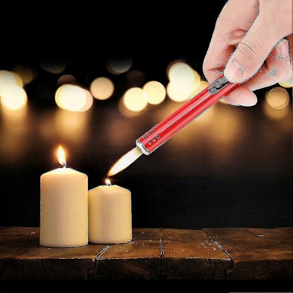 Tib Lang Ildstarter 9 Farver Jet Lighter Aluminiumlegering Sikre Torch Lightere Til Lys Aromaterapi Grill Køkken Tænder