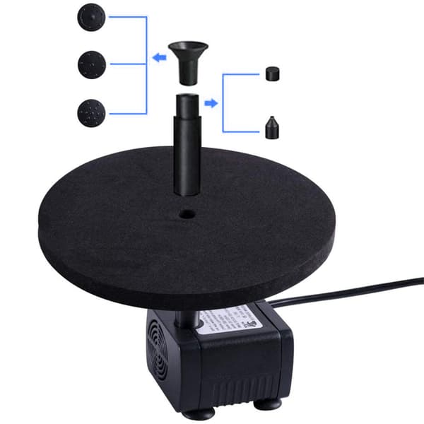 Solcellsdriven fontänpump - 6.0W vattenpump för fågelbad