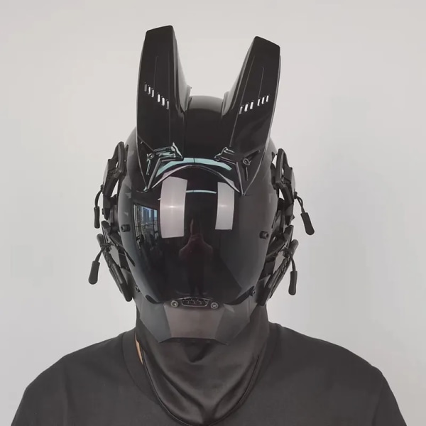 Halloween Cyberpunk Cosplay hjälmar Unisex vuxen helmask Mecha Mask Futuristiska Tillbehör Rekvisita C