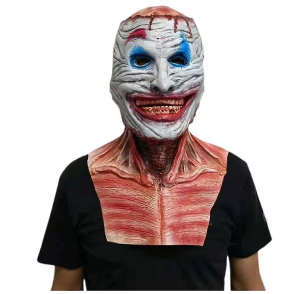 2023 Halloween skräckmask 3d rörlig käkhjälm skelett latex skrämmande mask Halloween maskerad rekvisita-kostym Festdekorationer Clown