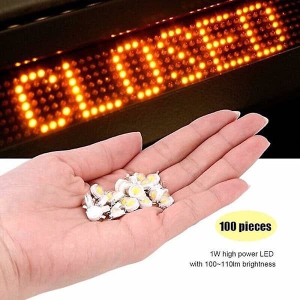 Fullspektret LED-vekstlys. 1W LED-diode (rent hvit 6000K)