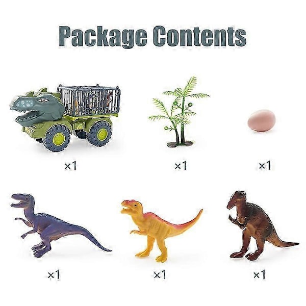 Poikien autolelut Dinosaurusten kuljetusauto Dino-eläinmalli Tyrannosaurus Rex -kuorma-autoleikki Lasten syntymäpäivälahjat Kaukosäätörobotit