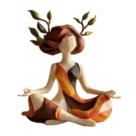 Inner Harmony Hartsfigur – Handmålad Konstverk för Heminredning (Vardagsrum, Sovrum, Skrivbord, etc.) C