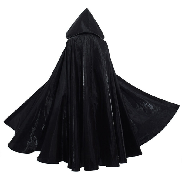 Halloween kostym medeltida mantel mantel black M
