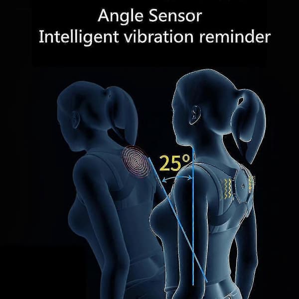 Smart Posture Corrector med Vibrasjonspåminnelse Ryggstøtte Gave-jie
