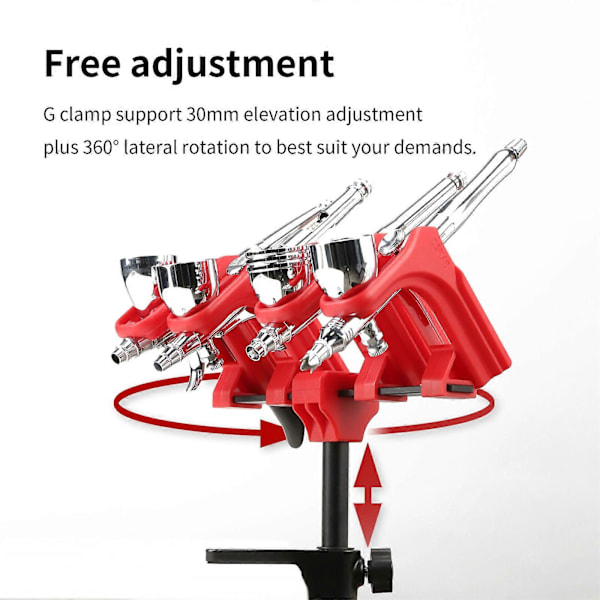DSPIAE AT-AR Justerbar Airbrush Rack Holder til Modelbygning - Sikker & Alsidig