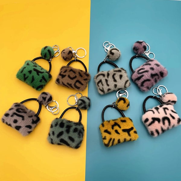 Liten Tote Charm Mini mjuk plysch prydnad Gray