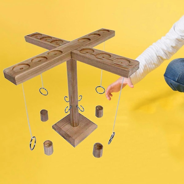 Kast Krok och Ring Spel Inomhus Utomhus För Bar Kul Fest Kasta Spel Trä