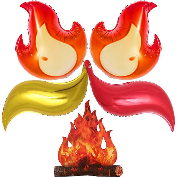 36/24 tums brandballonger 3d kartong Flame Halloween lägereld Barn Brandman Tema Födelsedagsfest Lägereld Jaktdekorationer 1pcs4