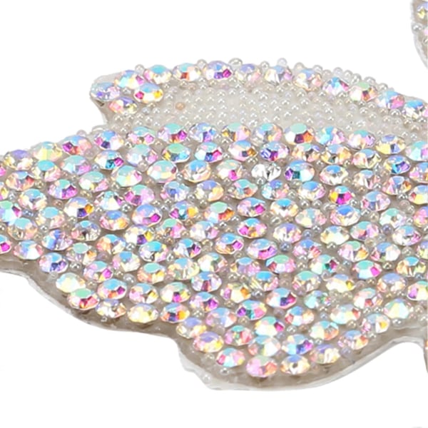 Krystal Sommerfugl Sticker Skinnende Klæbende Hot Rhinestone til Dekoration Tøj Bil ComputerAB Farve