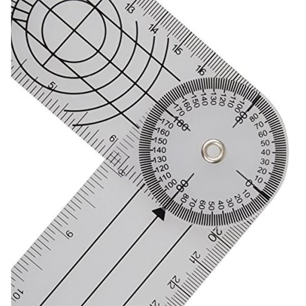 Professionel 360 graders multivinkelmåler Goniometer Rygsøjlevinkel