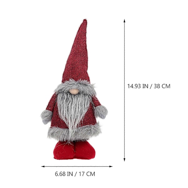 Jultomte Ornament Jul Plysch Figurer Fönsterdekoration Plysch Skandinavisk Tomte Plysch Tomtar Elf Dekorationer