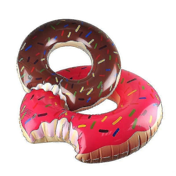 Uppblåsbar Donut Badring för Barn och Vuxna Pool Float Lilo Leksaker Munk SimhjälpAA