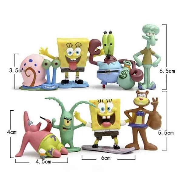 SpongeBob SquarePants 8 stk./sæt