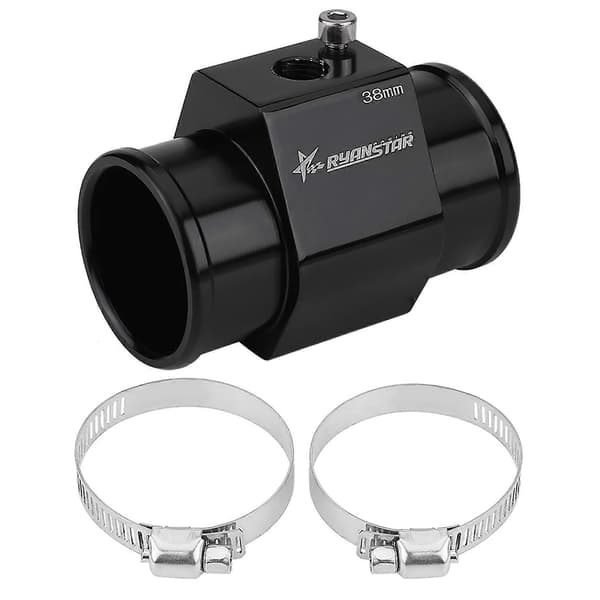 Bil Vand Temperatur Samle Rør Slange Sensor Måler Adapter 38mm