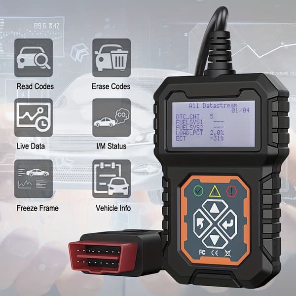Universal OBD2 Bil Diagnostisk Værktøj med Fransk Support til Aflæsning og Sletning af OBDII Bilmotor Fejlkoder.