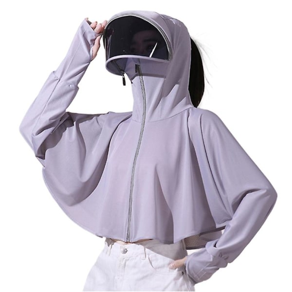 Anti-ultraviolett andas solskyddande blusar Ice Silk Solskyddande kläder Drop Shipping Gray