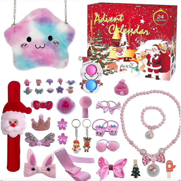 Girls Advent Calendar 2022 Christmas Countdown Calendar Diy Smycken Countdown till jul adventskalendrar för barn Barn