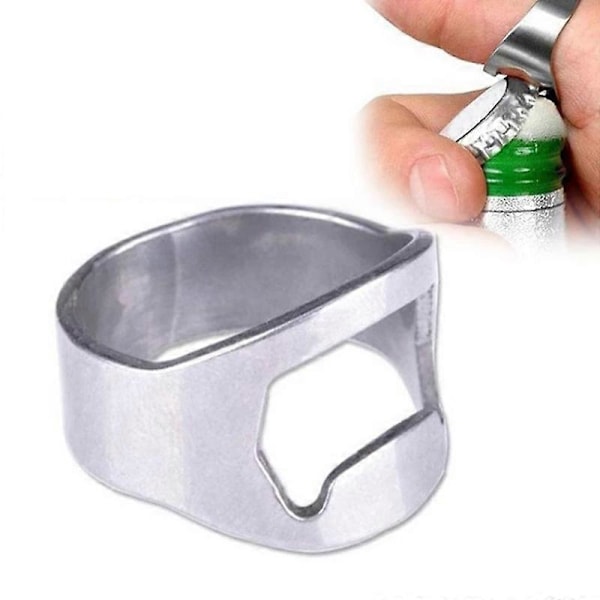 10 st Guld Ring Flasköppnare för Män Bar Mångsidig Rostfri Stålring för Fest (22mm)