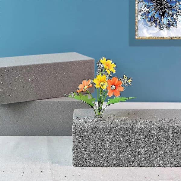 4 Pakning Tørr Blomsterskum Kunstig Blomst Vått Blomsterskum Grå