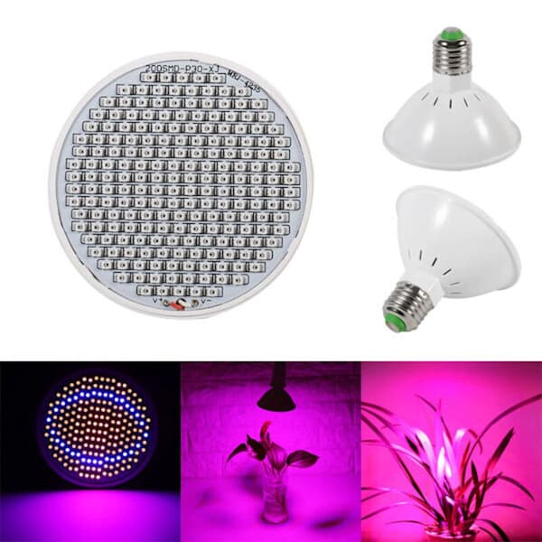 200 LED 24W E27 hydroponisk vekstlys for dyrking av blomster og grønnsaker