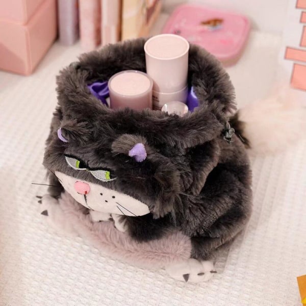 Pocket Anime Cinderella Lucifer plysch handväska Tecknad förvaringsväska Girls Gift A