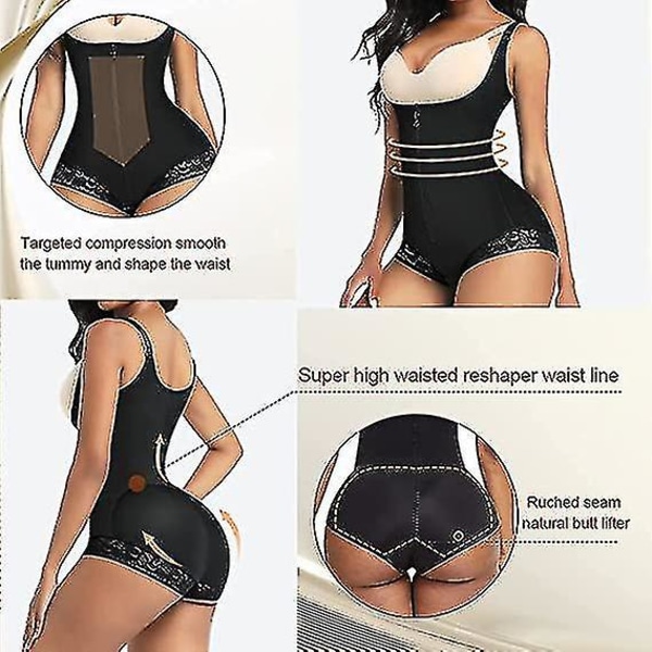 Tflycq Shapewear för kvinnor Magkontroll Fajas Colombianas gördlar Butt Lifter Dragkedja Body Slimmer Body Shaper