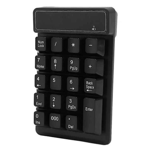 2.4G USB Numerisk Knappsats 19 Tangenter U Typ Portabel Mini Tyst Siffertangentbord för Redovisning Finans Bank Svart