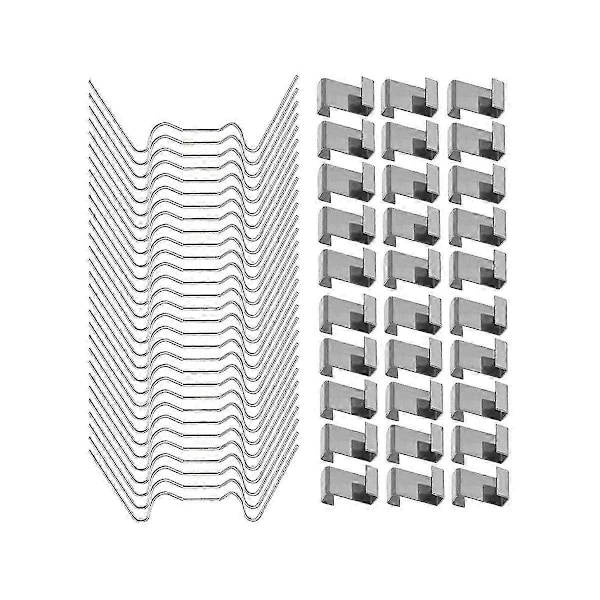 100 st Rostfria Växthus Glaspanel Clips Växthus W Tråd Clips Glasering Z Typ Clips