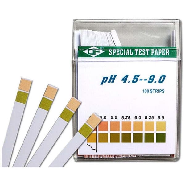 100 pH-testremsor. Solros-testpapper. Mätområde 4,5-9. Universellt indikatorpapper. Surhetstest för akvarier och dricksvatten.